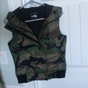 North face camouflage vest